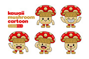 Mushroom Mascot Vector Pack, an Illustration by MEDZ (Thumbnail 2 of 5)