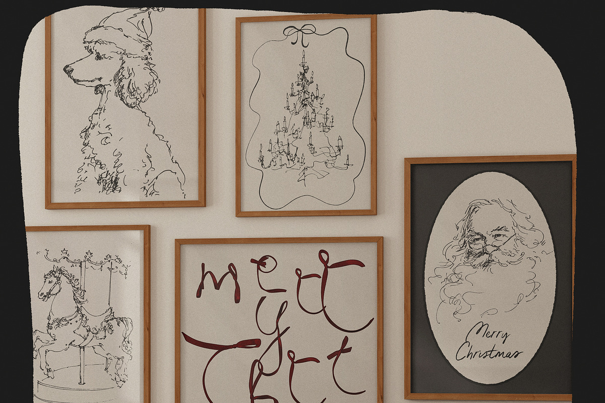 Winter Belongings: Holiday Line Art, a Seasonal Illustration by Purple (Photo 8 of 15)