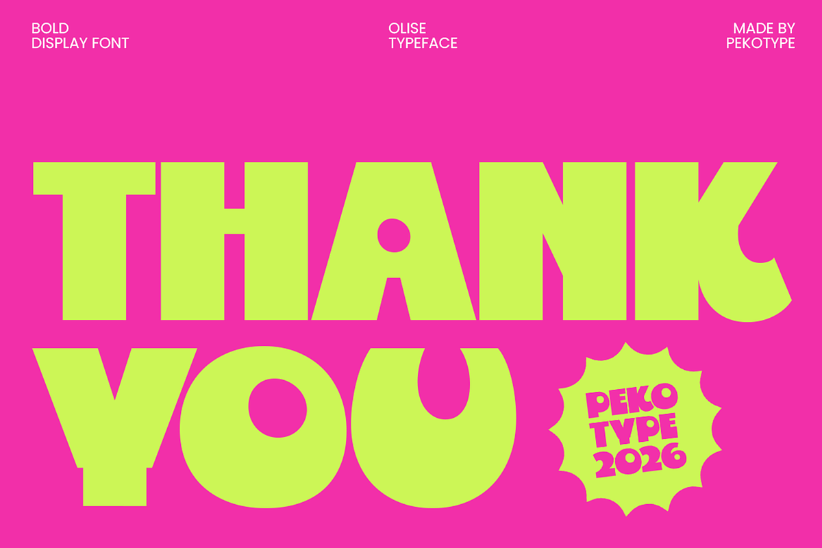 Olise - Bold Thick Display Logo Font, a Font by Pekotype (Photo 15 of 15)