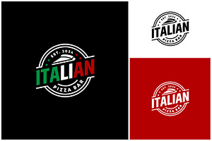 Pizza Slice Italian Pizzeria Logo, a Branding & Logo Template by Enola99d