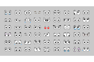 Comic cartoon eyes set, a Person Illustration by Yayasya