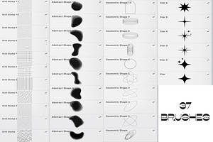 Retro Shapes Brush Set For Procreate