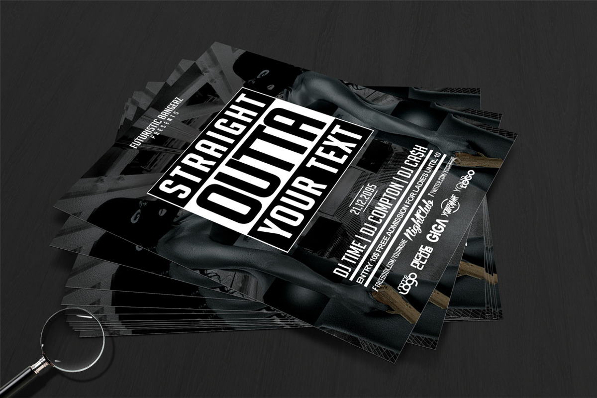 Straight Outta Party | 6in1 Flyer, a Flyer Template by GIGA-TEMPLATE (Photo 7 of 18)