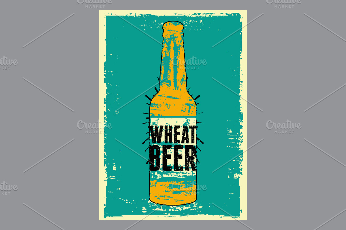 Beer Types grunge vector poster set., a Food Illustration by PoPaShop (Photo 9 of 11)