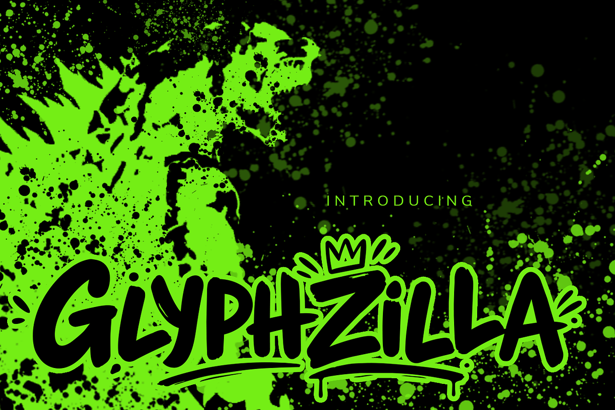 Glphzilla, a Handwritten Font by OMG IT'S LINDZ (Photo 1 of 6)