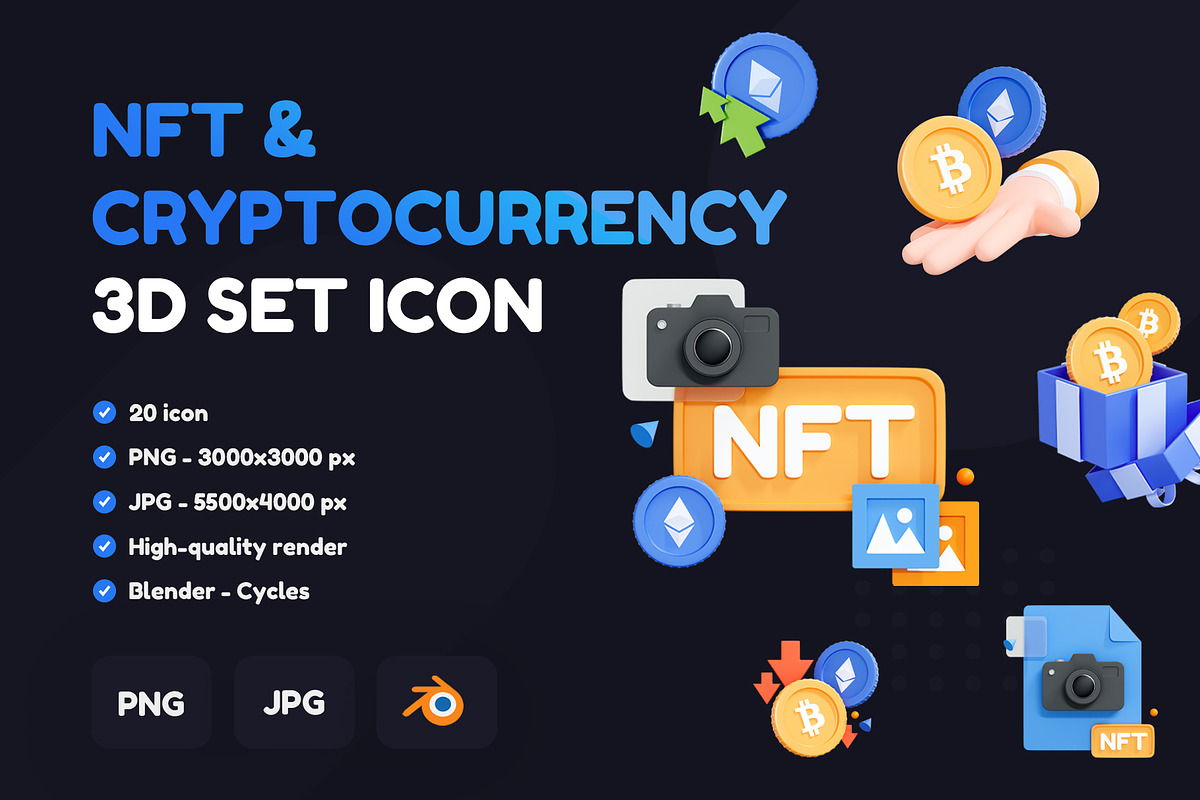 3D NFT & Cryptocurrency, an Object 3D Model by accogliente (Photo 1 of 4)