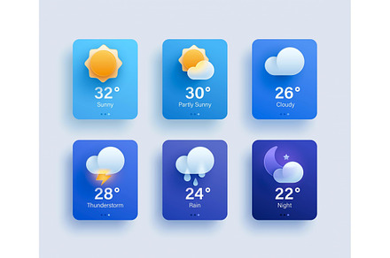 3d weather forecast icon set, an Icon by TotallypicRF