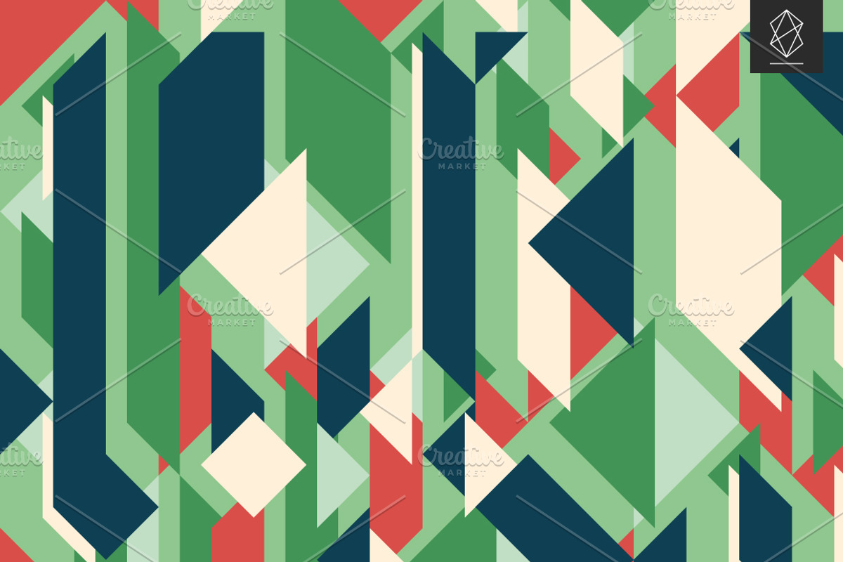Geometric retro backgrounds, a Pattern Graphic by Yury Velikanov (Photo 9 of 11)