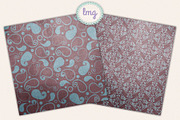 Autumn Paisley Scrapbook Papers, a Pattern Graphic by Lavender Mint Graphics (Thumbnail 4 of 6)