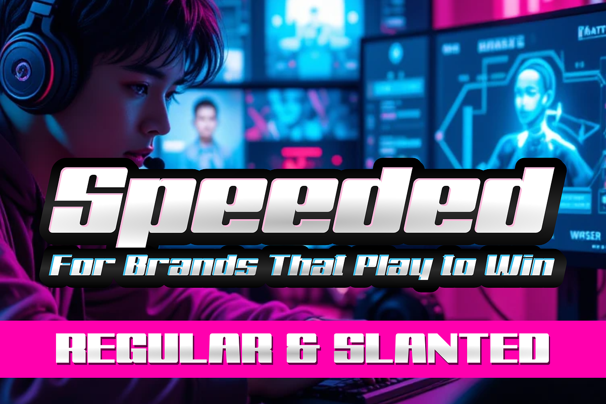 Speeded | For Brands  to Play Win, a Font by RT Studio (Photo 1 of 9)
