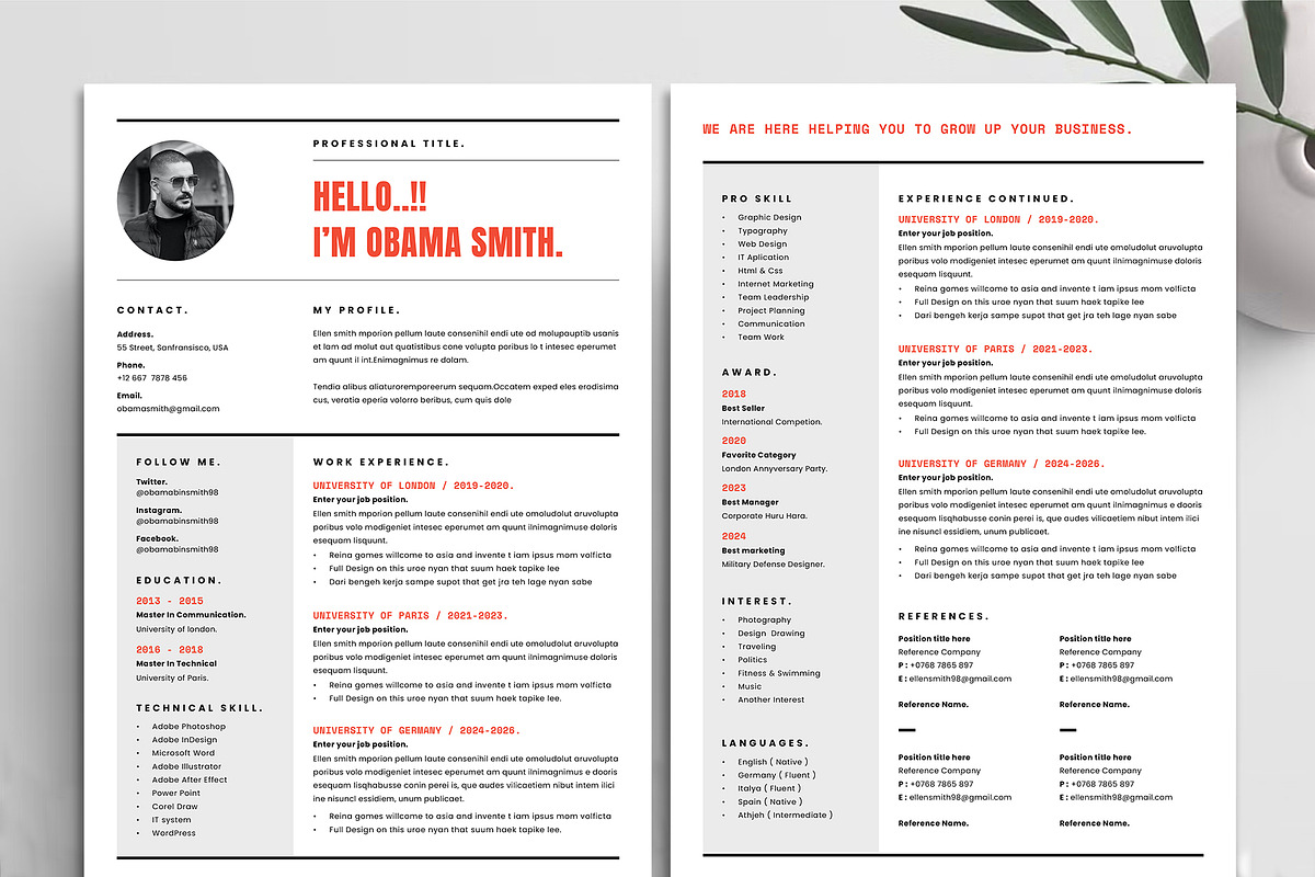 Resume Bundle, a Resume Template by Occy Design (Photo 19 of 28)