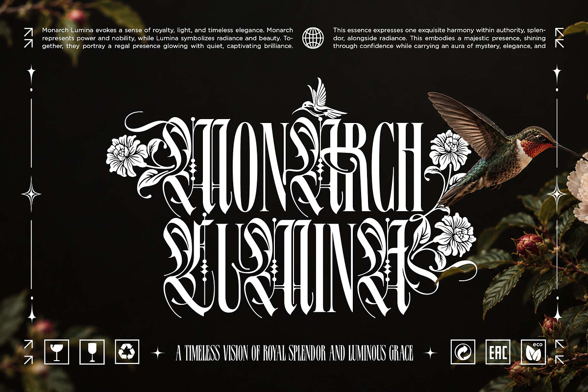 Flora Branch Typeface, a Blackletter Font by alit design (Photo 7 of 20)