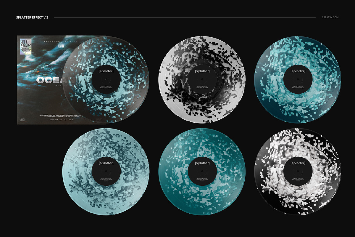Vinyl Record & Cover Mockup Set, a Merchandise Mockup by creatsy5 (Photo 22 of 54)