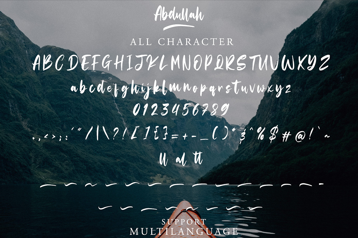 Abdullah - Handbrush Typeface preview 8