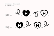 Connected Hearts - Decorative Font, a Sans Serif Font by Attractype (Thumbnail 6 of 8)