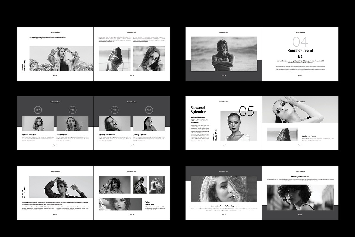 Fashion Lookbook Template Landscape, a Brochure Template by Spark_Creative (Photo 17 of 17)