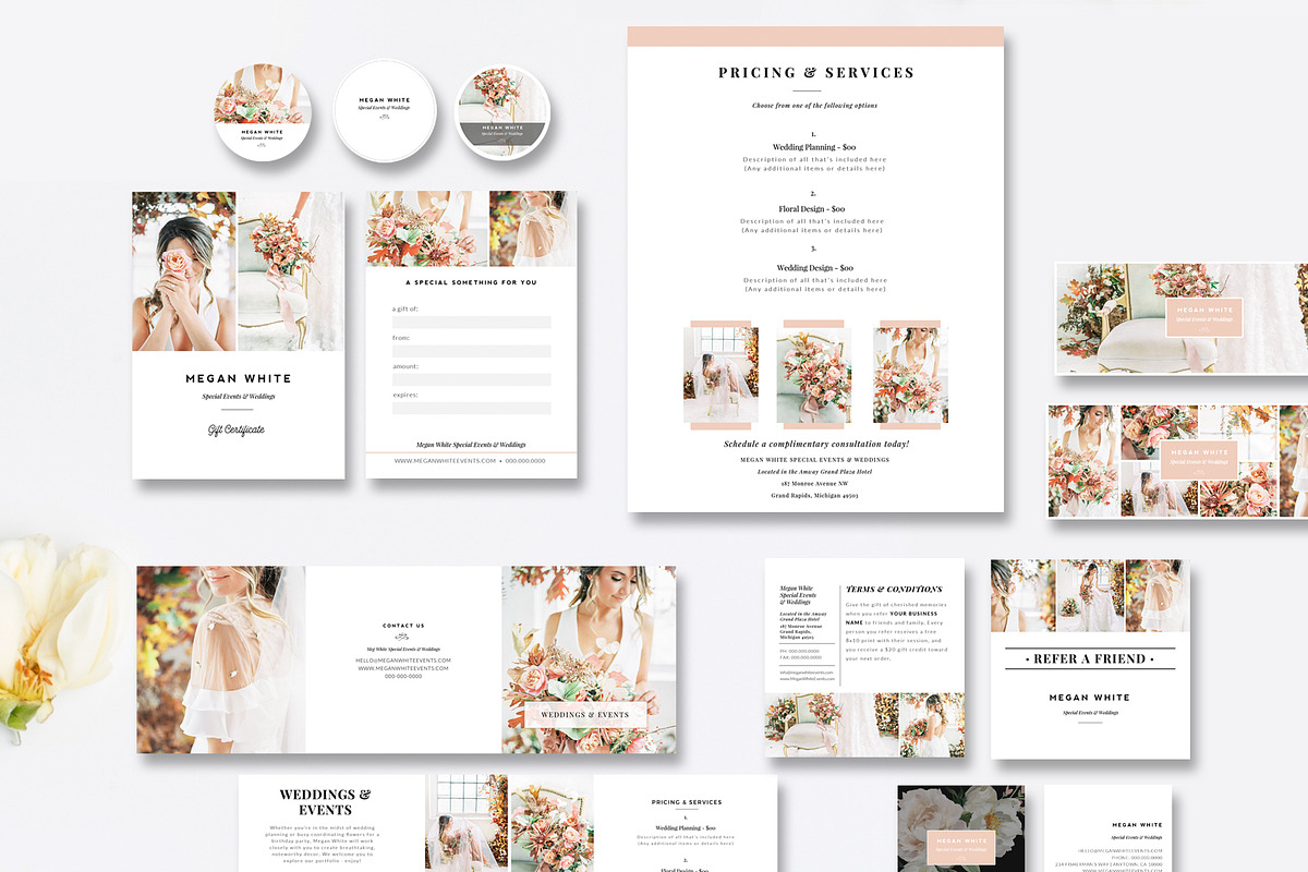 11 Piece Florist Marketing Set, a Stationery Template by Marham Labeling Co (Photo 1 of 12)