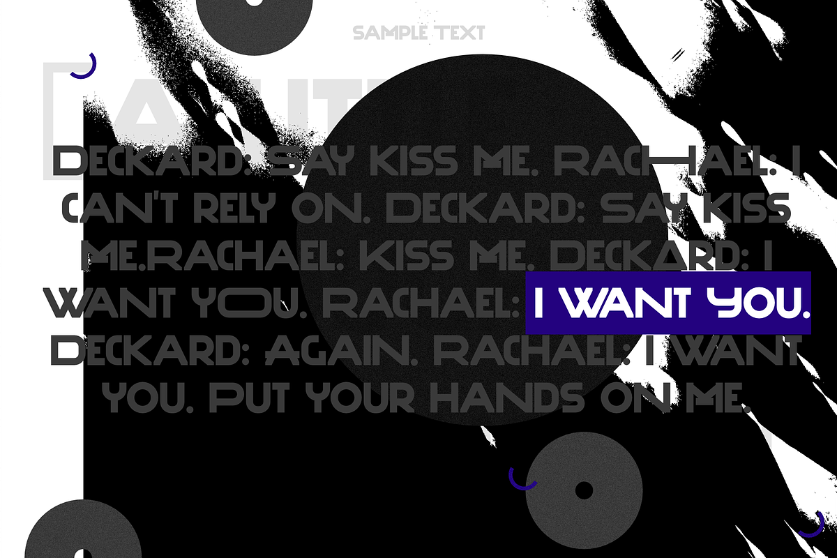 Deckard Typeface preview 7