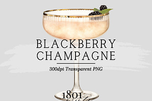 Blackberry Champagne Cocktail