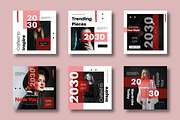 Red & Black Fashion Layouts, a Social Media Template by MightyDesign (Thumbnail 2 of 8)