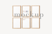 Set of 6 Frame Mockup Gallery Wall, a Print Template by BirdieFrames (Thumbnail 1 of 4)