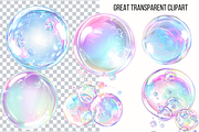 Pastel Soap Bubbles Clipart, a Decorative Illustration by Paper Artsthetics (Thumbnail 2 of 6)