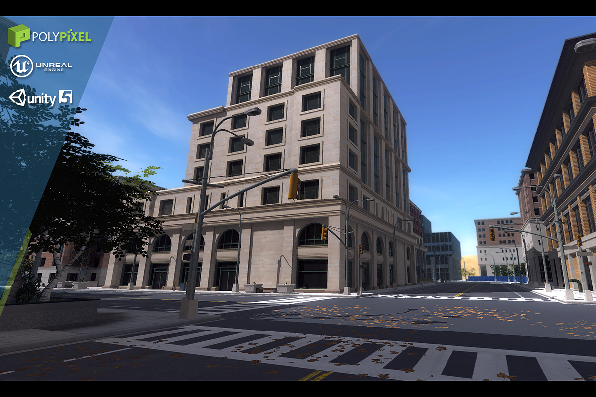 Urban City Pack, an Architecture 3D Model by PolyPixel (Photo 7 of 9)