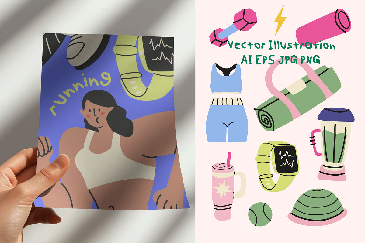 Girls sports Bundle, a Healthcare Illustration by Luamor (Photo 3 of 7)