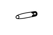 Safety Pin Vector Silhouette Bundle, an Illustration by Designs_River (Thumbnail 11 of 20)