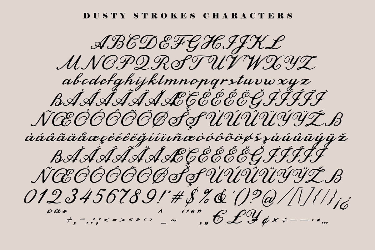 Dusty Strokes Archive Vintage Script, a Script Font by Struvictory.art (Photo 6 of 9)