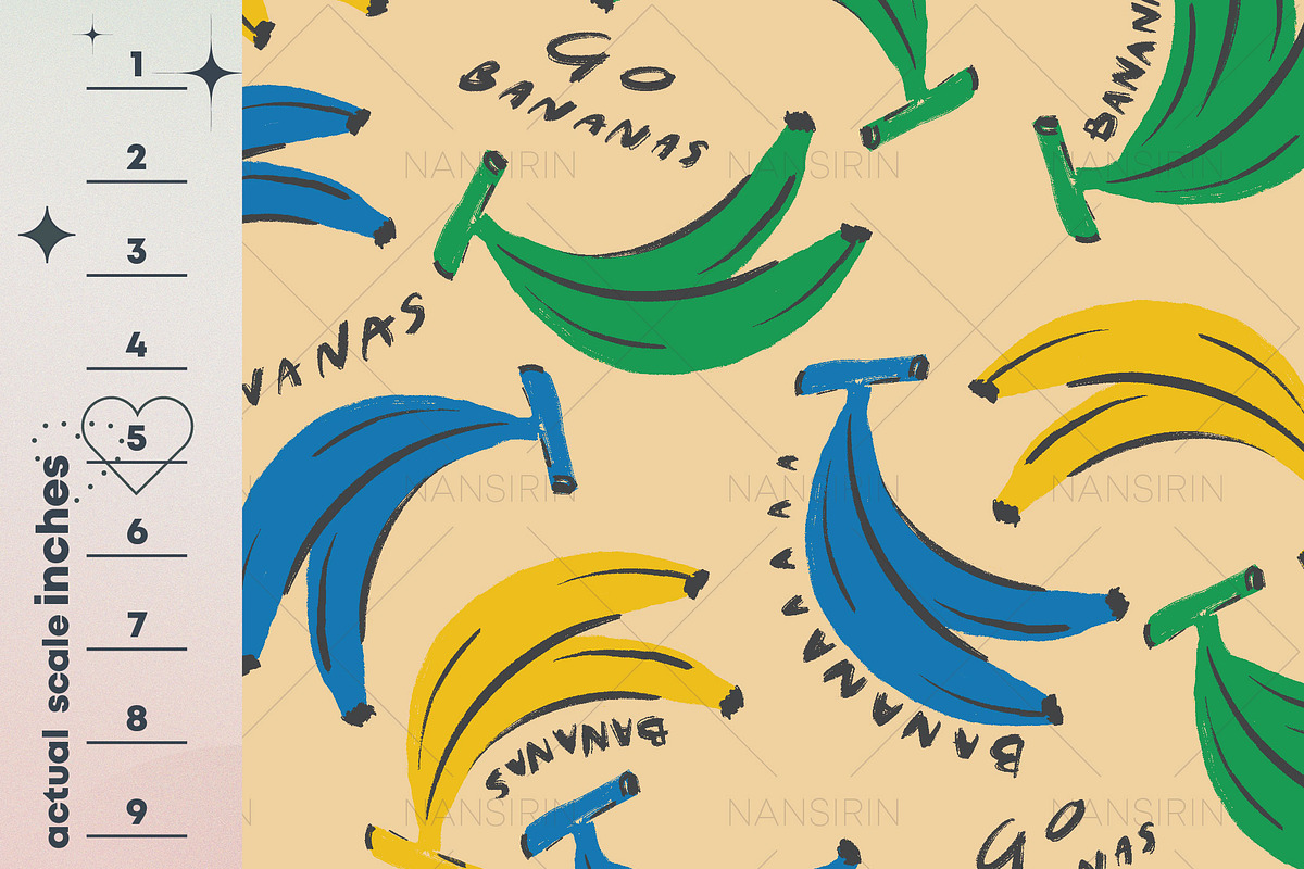 Banana fruit Seamless Pattern Set, a Pattern Graphic by Nansirins Studio (Photo 3 of 9)