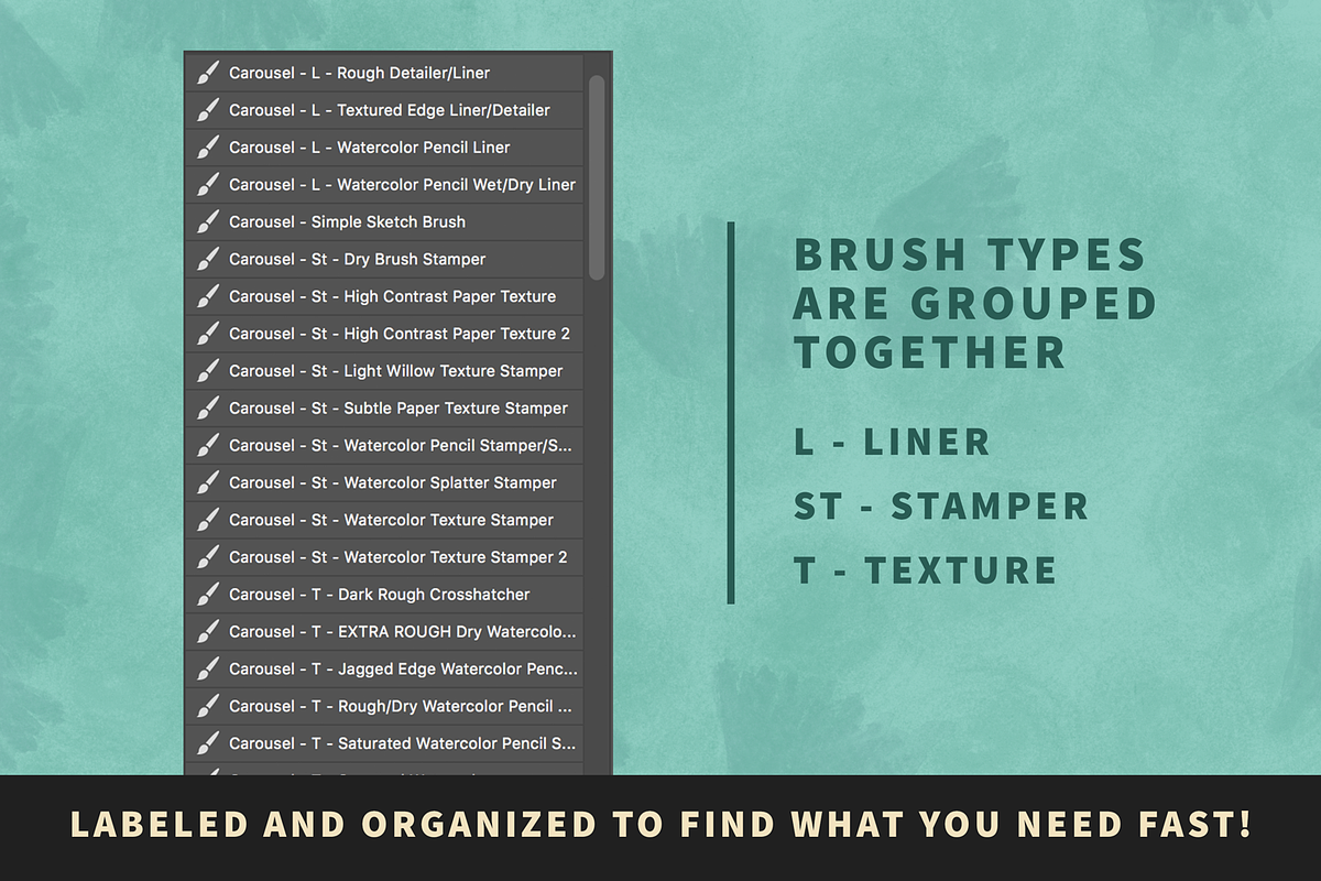 Carousel Photoshop Brush Collection, a Brush Add-On by Hues of Hodges (Photo 5 of 9)