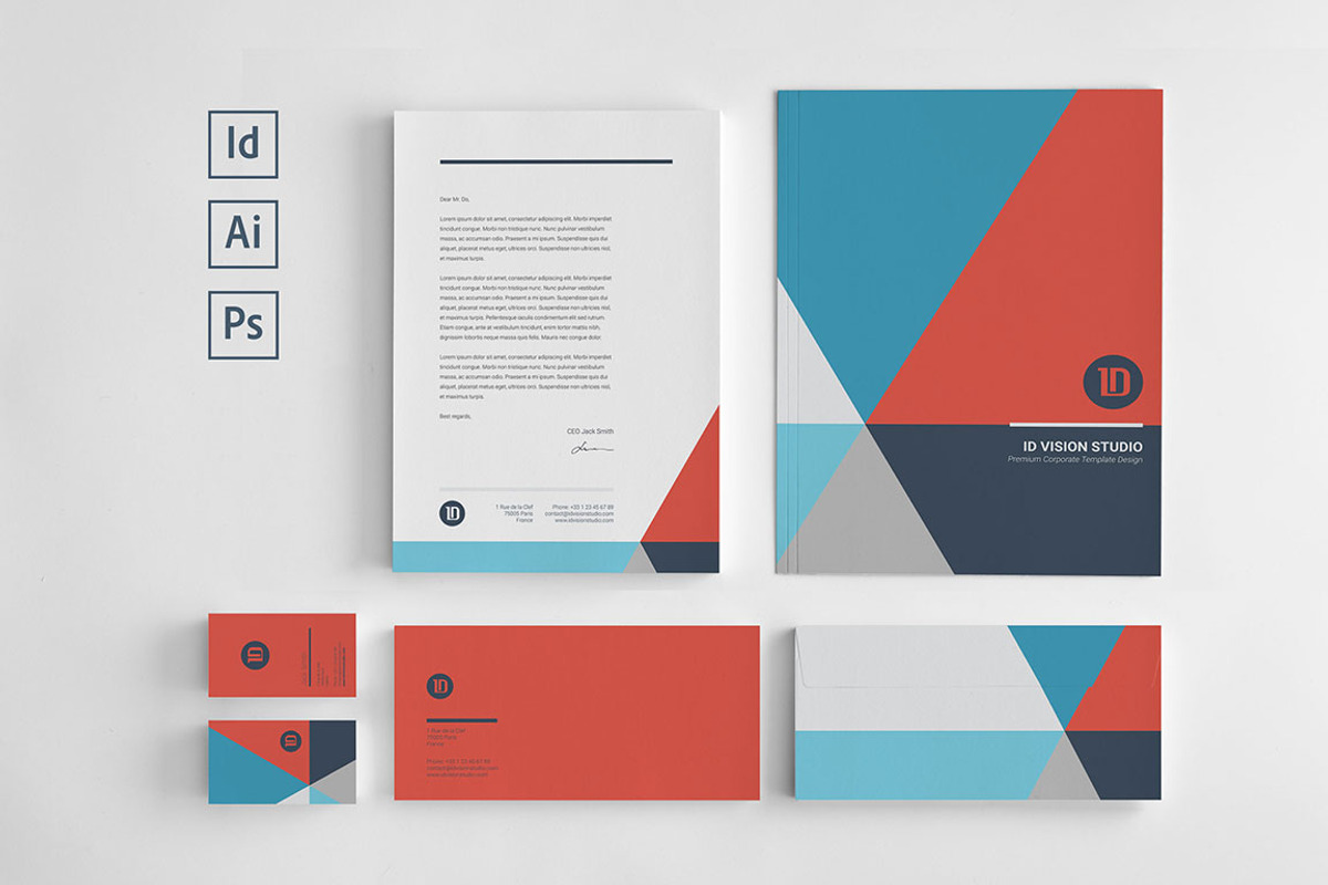 Stationery Corporate Identity 003, a Stationery Template by ID Vision Studio (Photo 1 of 6)