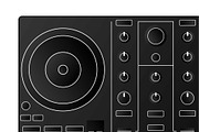 An illustrated black DJ controller, an Illustration by misign (Thumbnail 2 of 5)