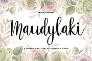 Maudylaki, a Script Font by Essentials Studio (Thumbnail 1 of 9)
