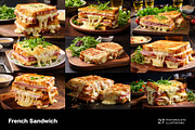 French Sandwich - 27 images, a Food & Drink Photo by Handmadefont (Thumbnail 6 of 9)