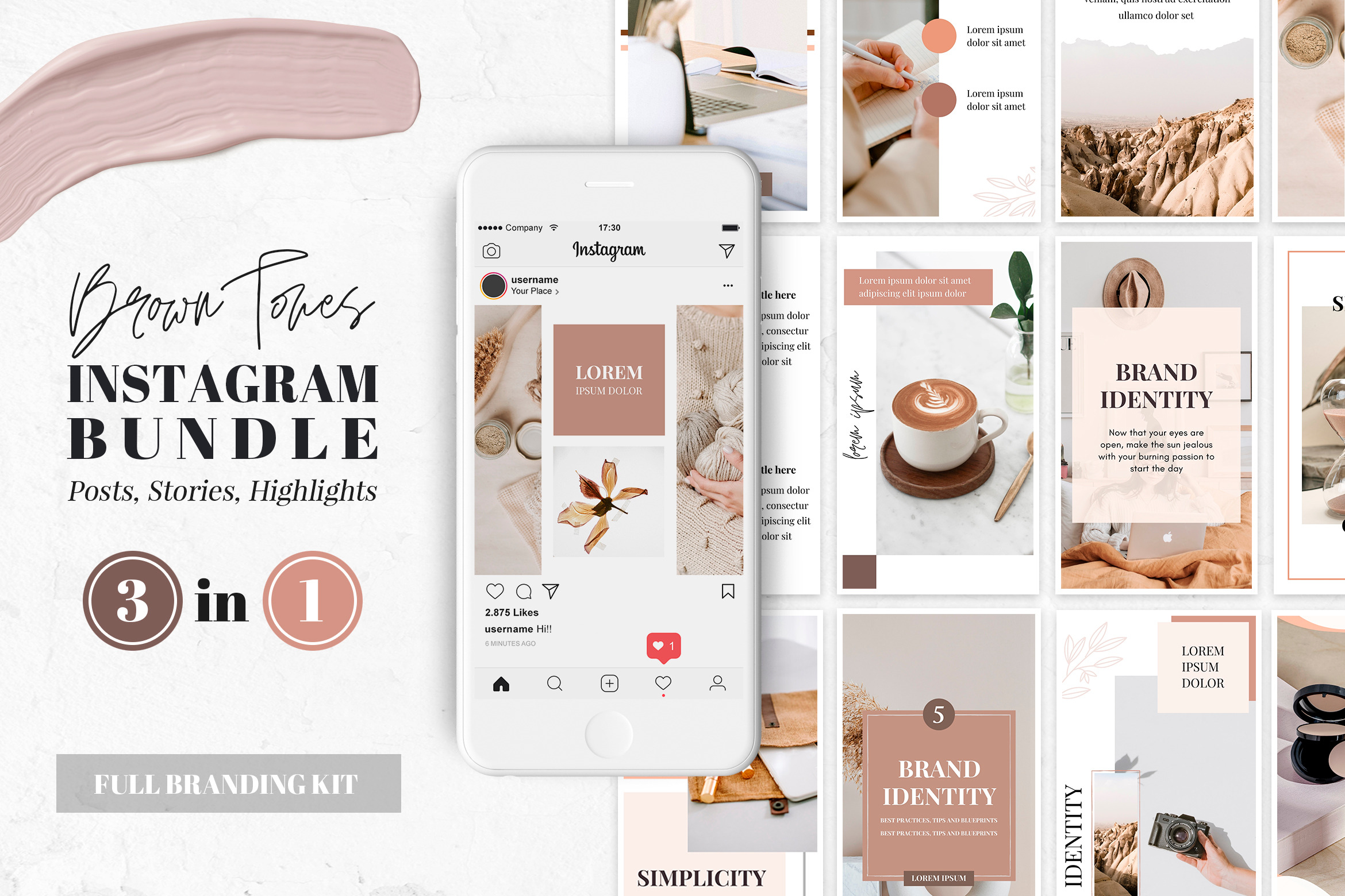 Instagram Engagement Bundle in Brown