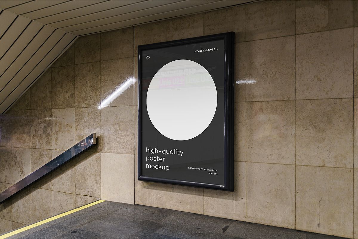 Subway Poster Mockup Bundle Metro, an Advertising Mockup by FoundImages (Photo 44 of 61)