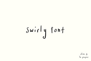 Swirly Font