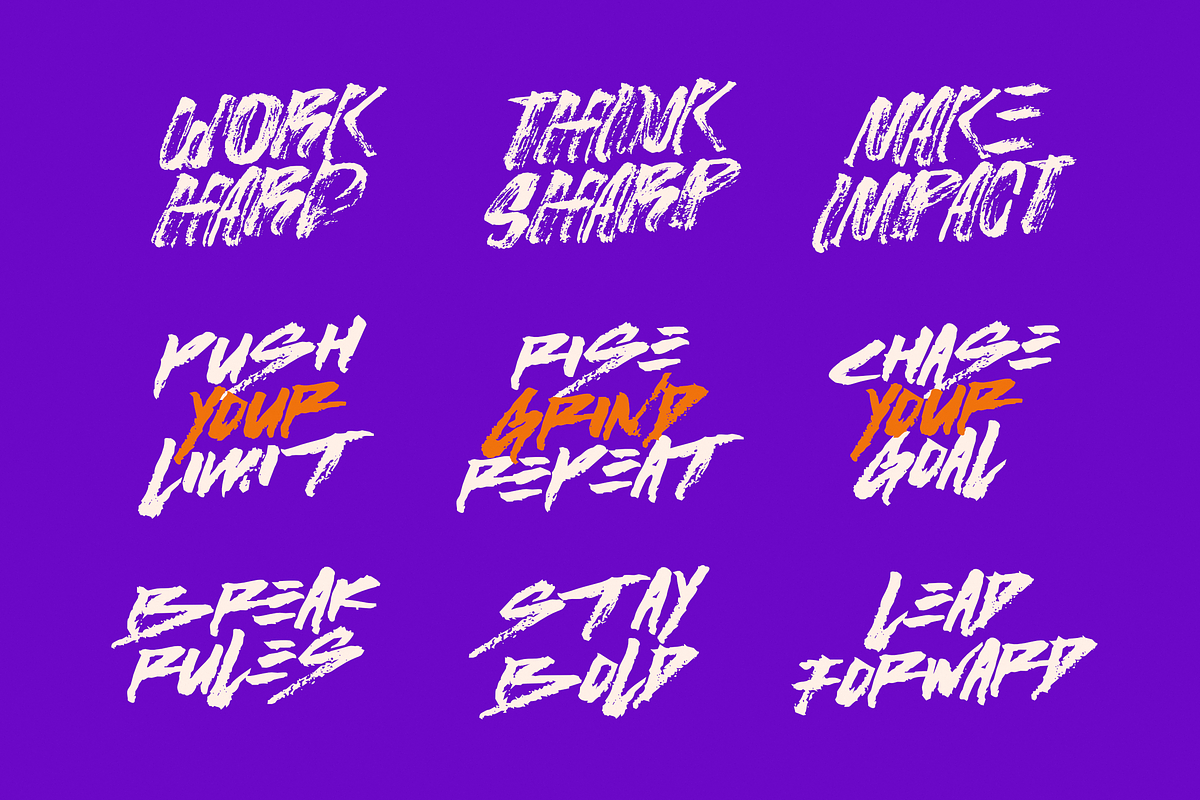 Stroke | Cyber Brush Font, a Handwritten Font by Ardana Creative (Photo 4 of 14)