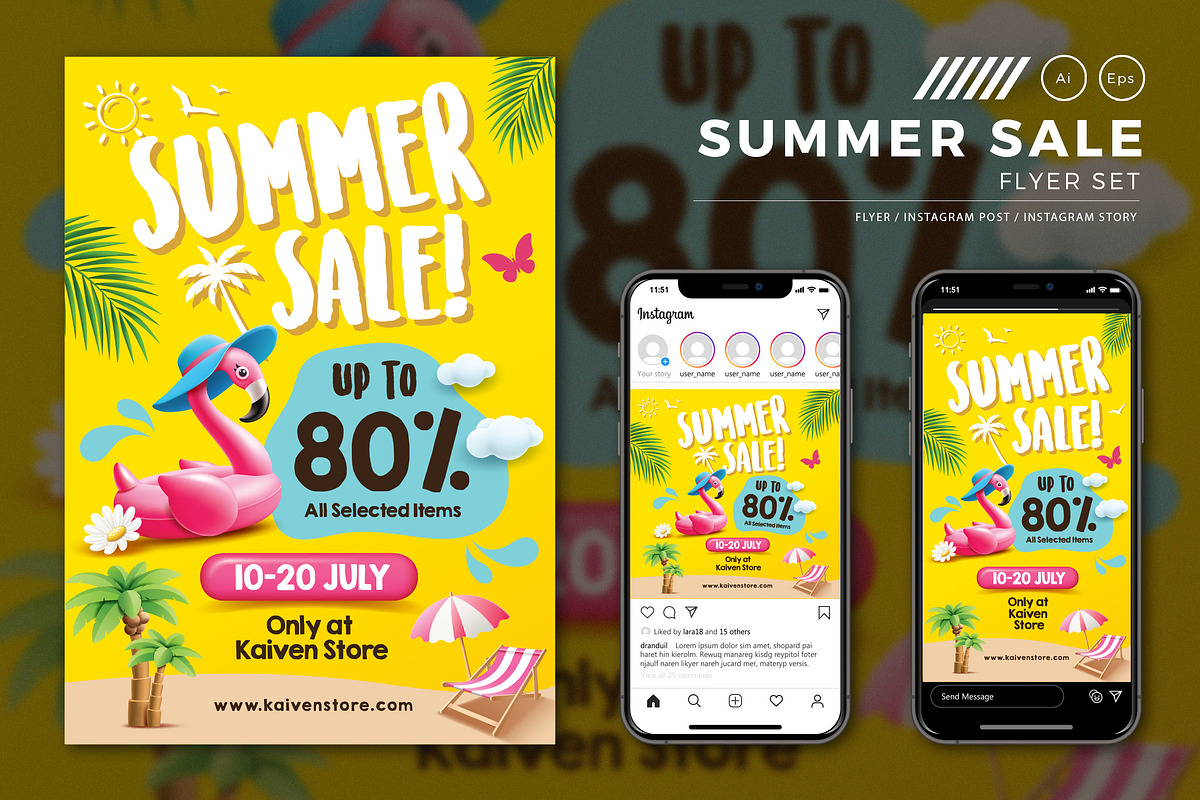 Summer Sale Flyer, a Flyer Template by Aarley Kaiven (Photo 1 of 3)