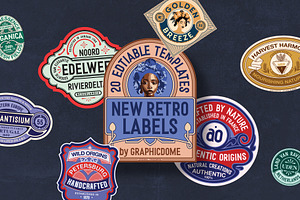 Retro Labels Vol.2, a Branding & Logo Template by Graphicdome