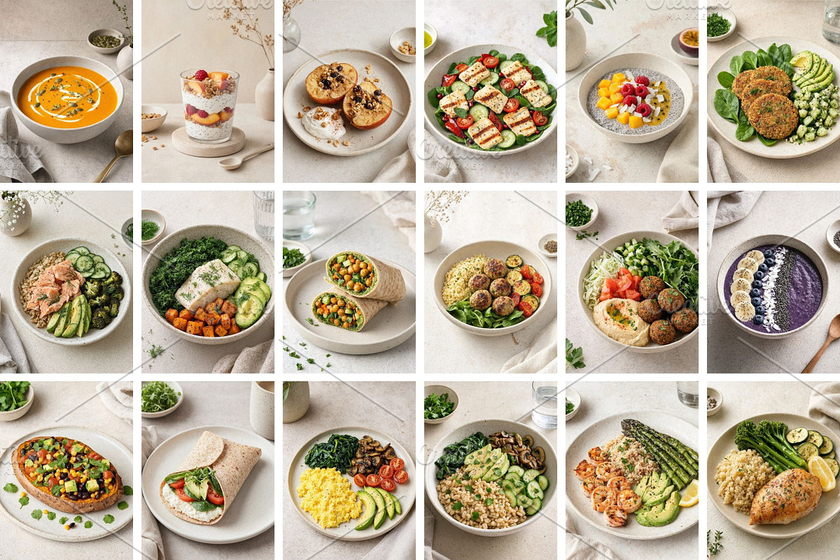 Healthy Food Stock Photos Bundle, a Food & Drink Photo by Selenique Studio (Photo 7 of 10)