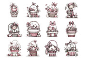 Easter Basket Clipart Set, an Illustration by Design Market (Thumbnail 2 of 3)