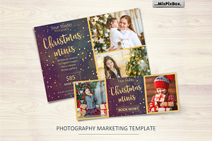 Christmas Mini Session Template, a Flyer Template by MixPixBox