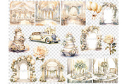 Watercolor Wedding Clipart Bundle, a Decorative Illustration by GlamArtZhanna (Thumbnail 7 of 7)