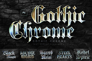 Gothic Chrome Text Effects