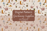 Gardening Supplies Pattern, a Pattern Graphic by koberstein (Thumbnail 1 of 3)