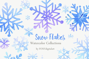 26 Christmas Snow Flakes Clipart