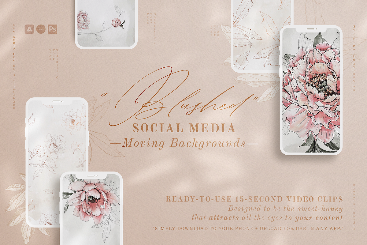 Floral Social Media Backgrounds, a Social Media Template by A Second of Whimsy (Photo 2 of 5)